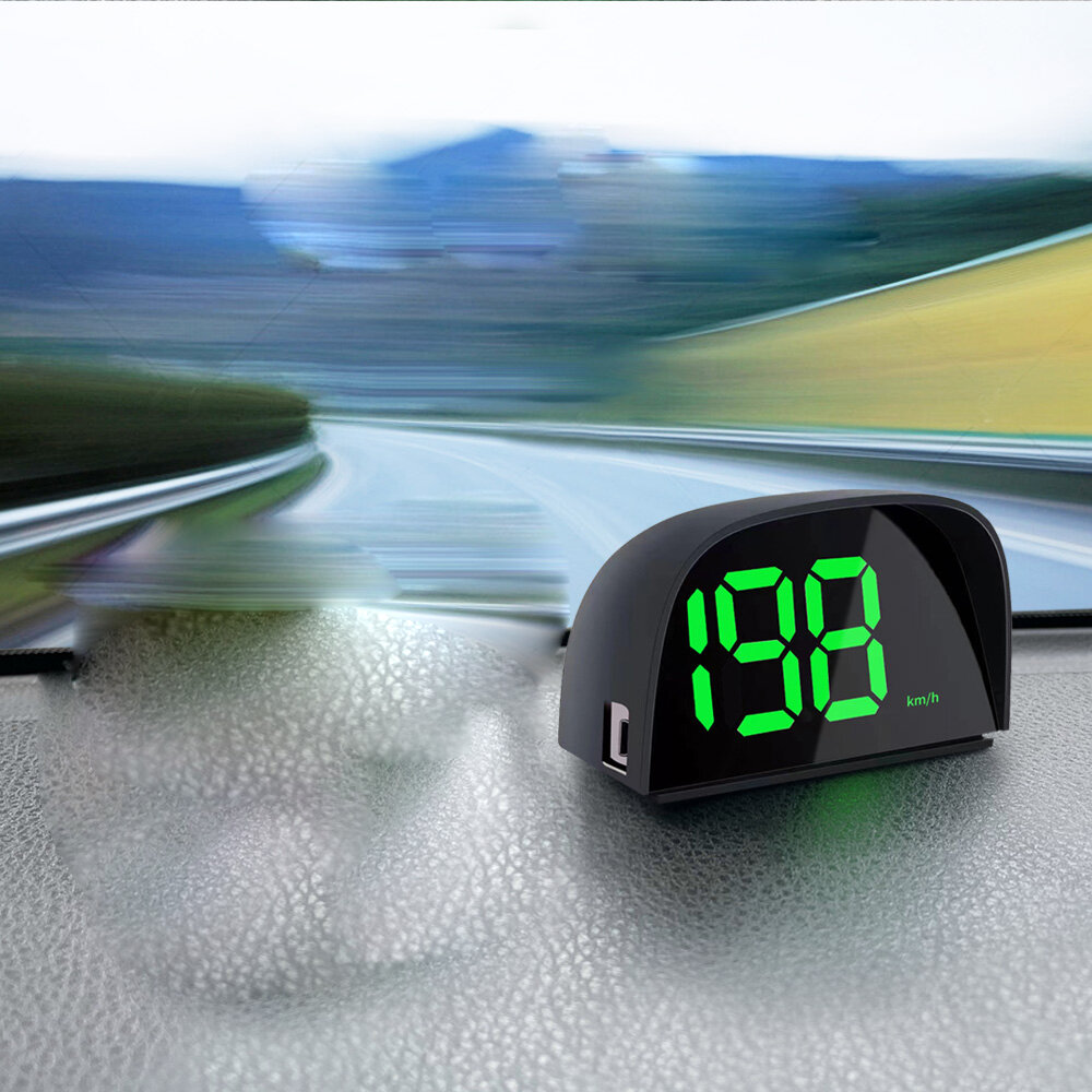 

Автомобильный GPS Цифровой спидометр HUD Дисплей Зеленый свет Plug and Play Большой шрифт Автомобильная электроника Аксе