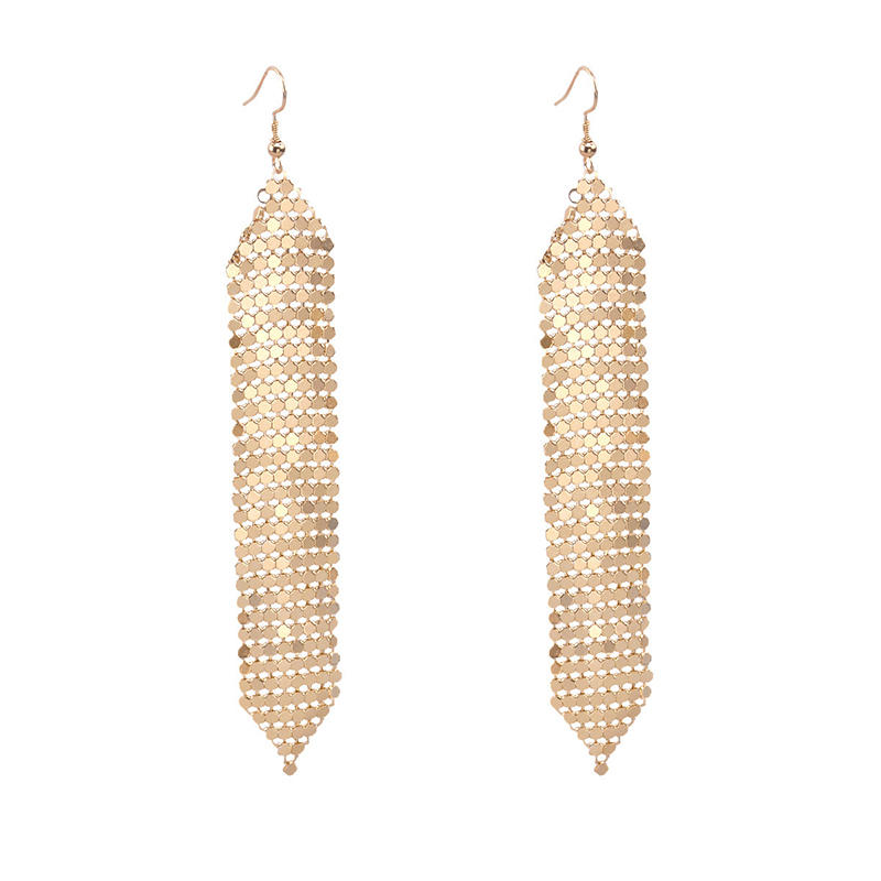 

Tassels Long Серьги Sequins Geometric Drop мода Jewelry для Женское
