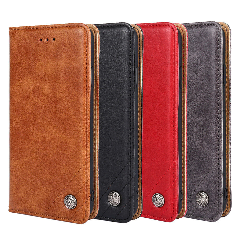 Bakeey for POCO F3 Global Version Case Retro Flip with Multi-Card Slot PU Leather Shockproof Full Body Protective Case