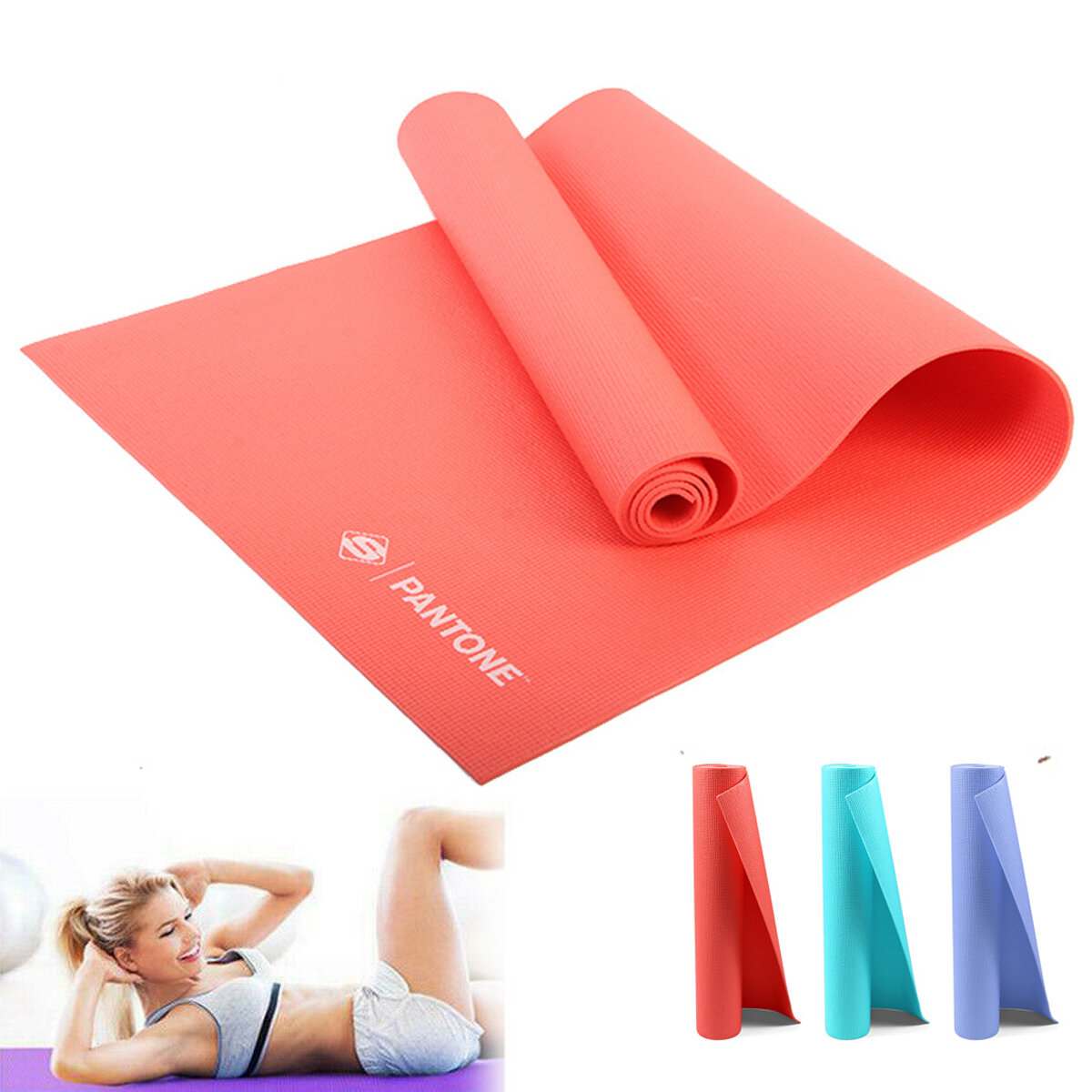 

PANTONE 4MM Thicken Anti-skid Sports Fitness Yoga Mat EVA Comfortable Foam Yoga Mat for Home Gym Yoga Pilates