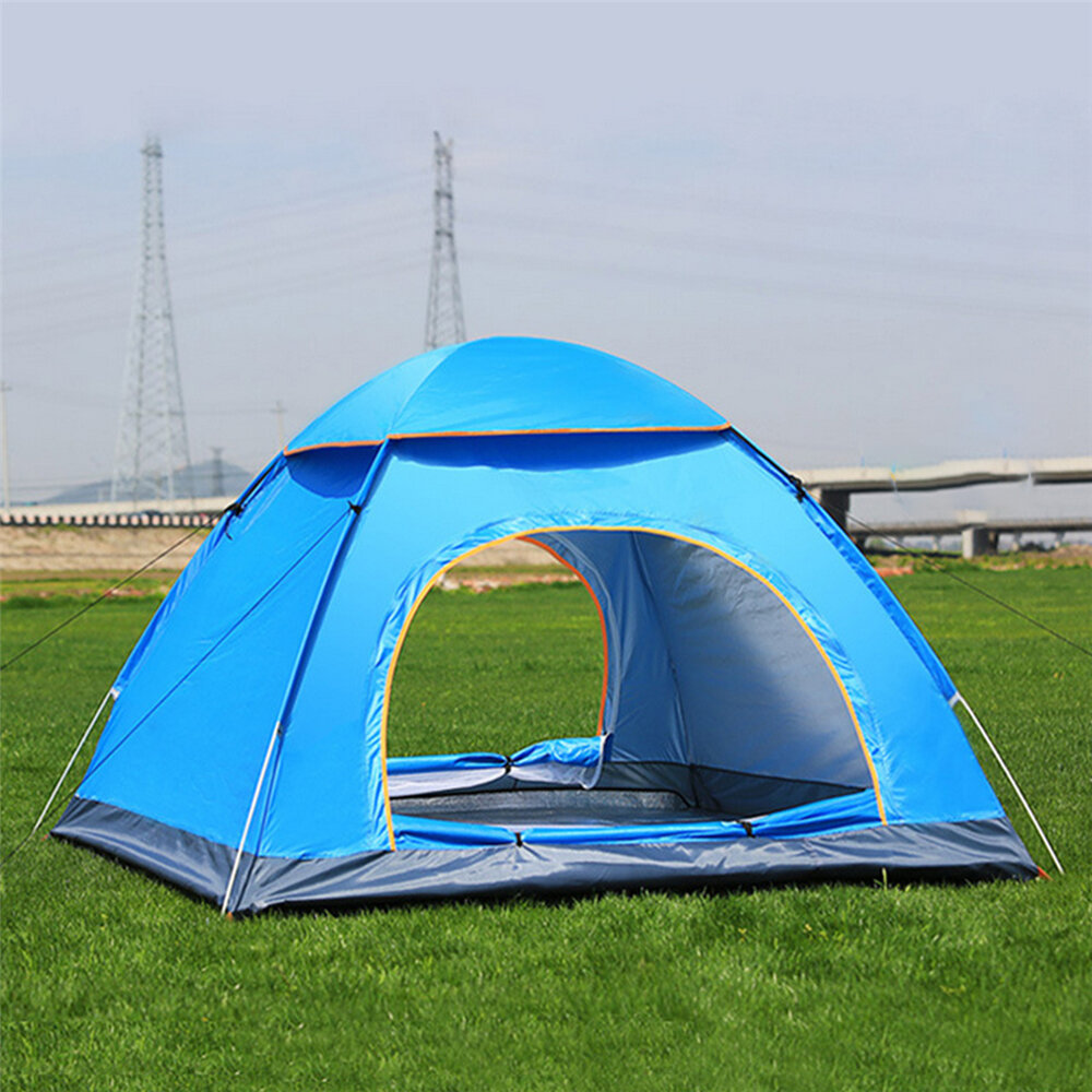 自動キャンプテントビーチテント2人用テントインスタントポップアップオープンアンチUVオーニングテント屋外サンシェルター