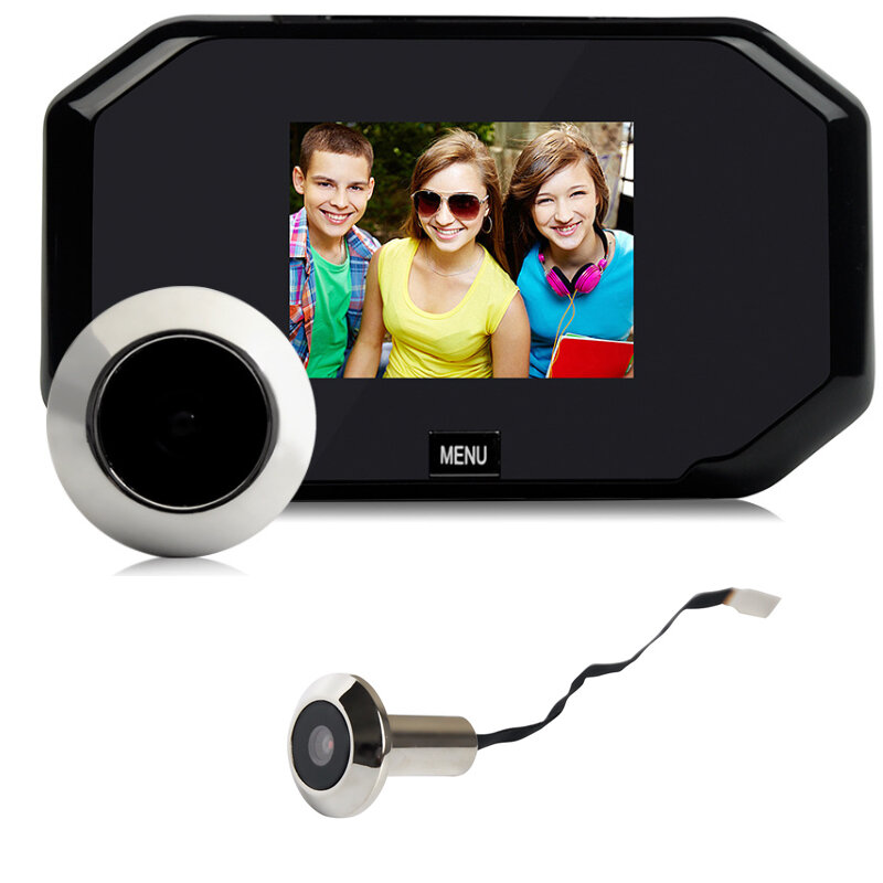 X7 3.5-inch Peephole Doorbell 145 Degree Viewing Night Vision Wireless Doorbell Door Viewer Home Security Cat Eye Camera