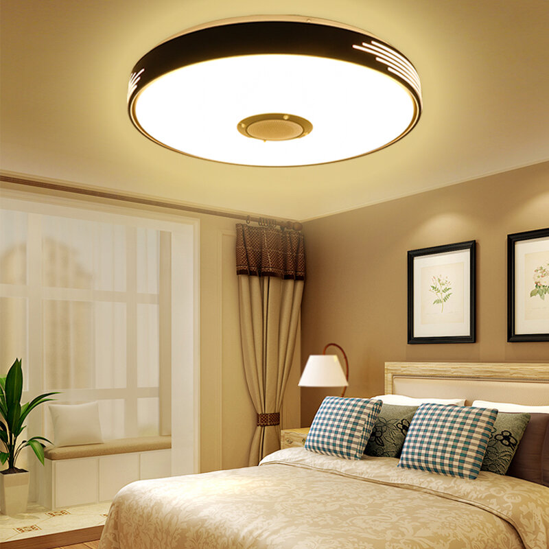 bluetooth APP WiFi LED RGB muziek plafondlamp + afstandsbediening voor keuken slaapkamer werken met 