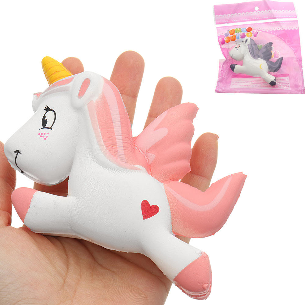 

Мультфильм Pegasus Squishy 11 * 7.5 * 3CM Медленный рост с подарком коллекции упаковки Soft Toy