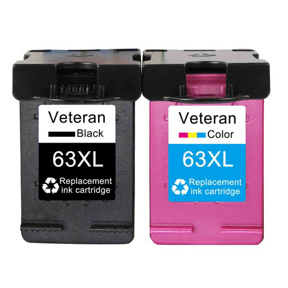Veteran VH-63XL Ink Cartridge Compatible with HP63 2131 2132 1112 Printer Stationery Office School Use