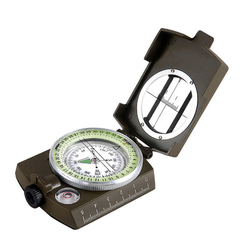 EJAKEY EK1001 Professioneller geologischer leuchtender Kompass im Freien wasserdichter taktischer Kompass 
