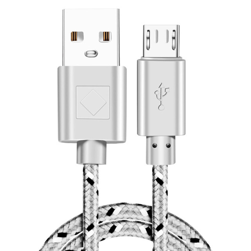 Bakeey 2A Micro USB Nylon HUAWEI HONOR OPPOAndroidフォン用の編組高速充電データケーブル