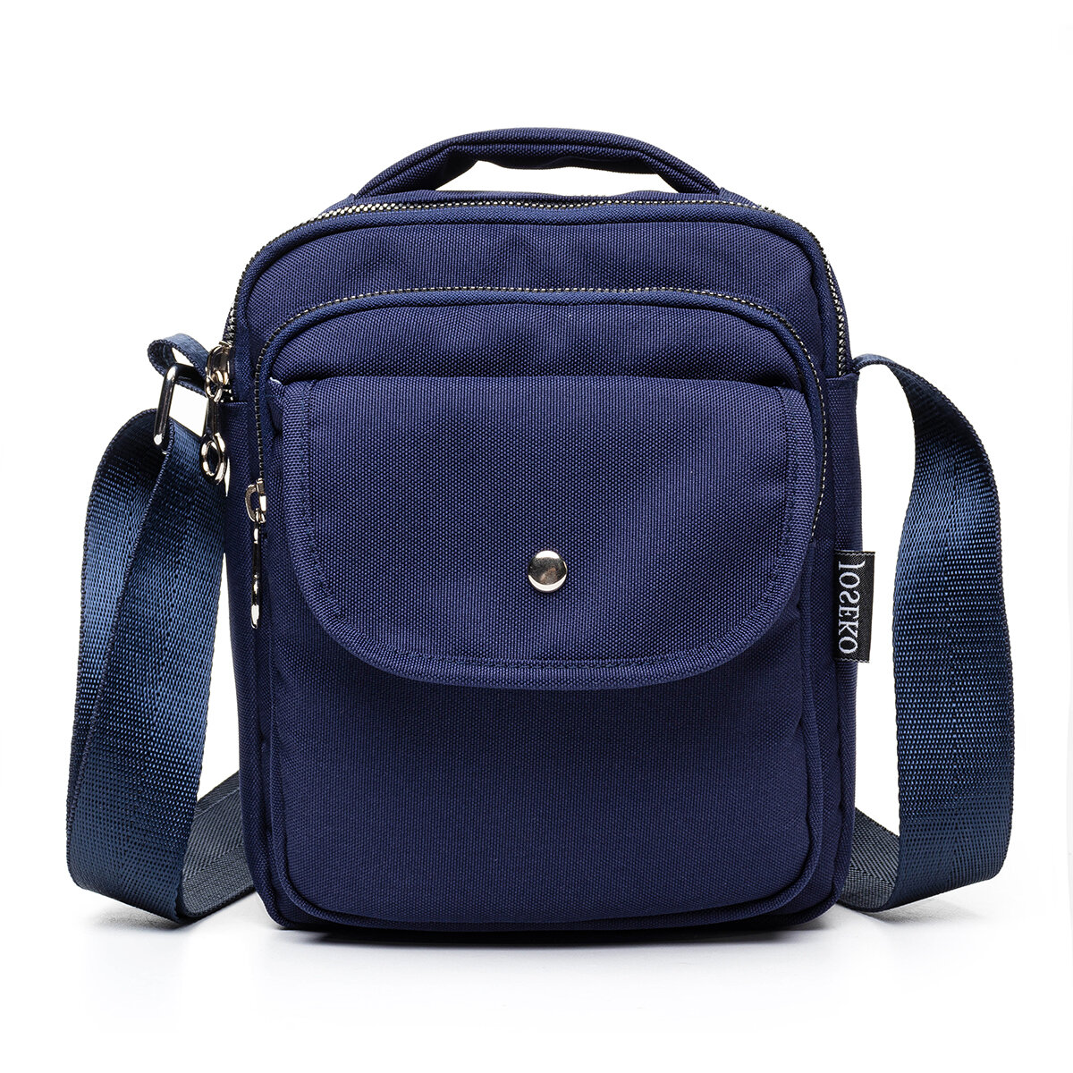 

Women Nylon Large Capacity Zipper Crossbody Bag Multi-compartment Shoulder Messenger Bag