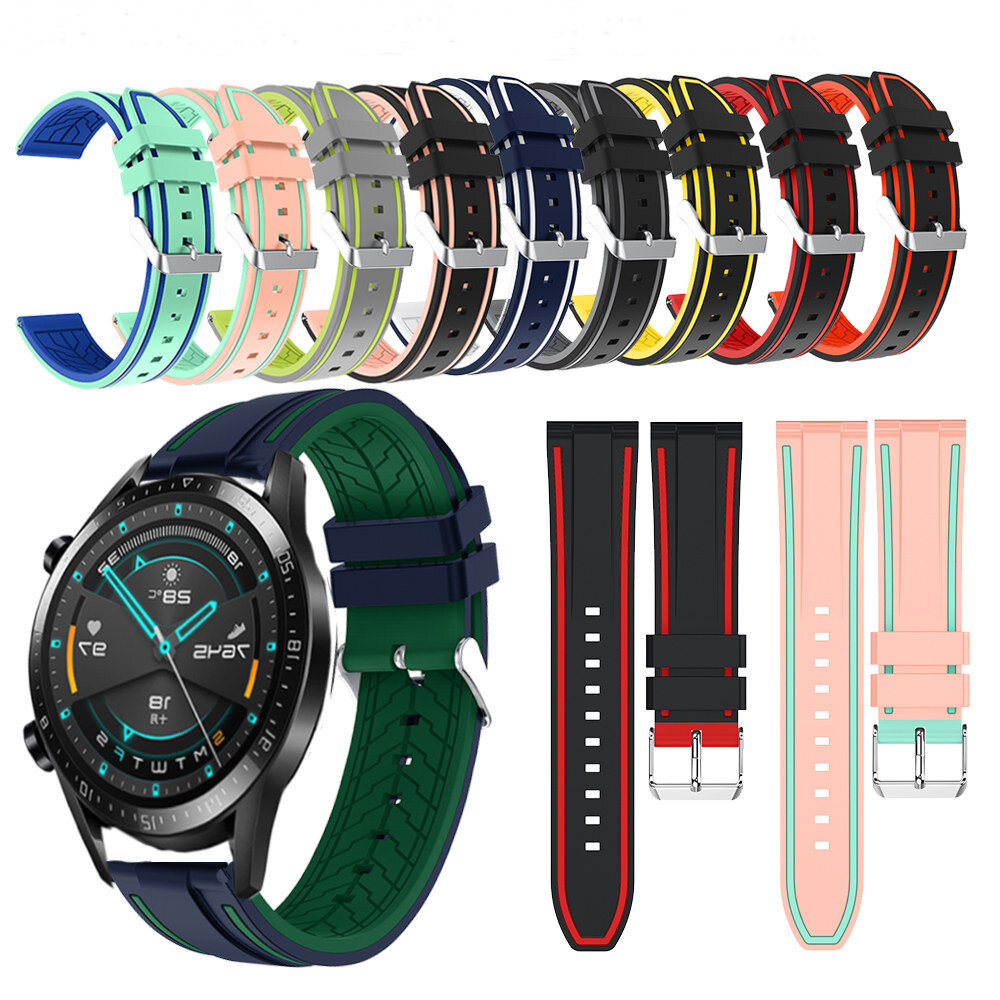 Bakeey 22 mm siliconen slimme horlogeband vervangende riem voor Samsung Gear S3/Huawei horloge GT 2 