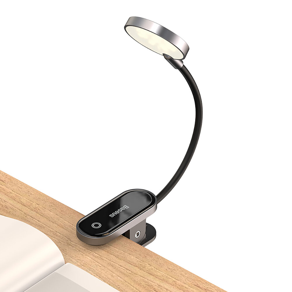 Imagen de Baseus Book Light USB Led Lámpara de escritorio recargable mini clip-on Luz nocturna Lámpara de lectura para viajes, dor