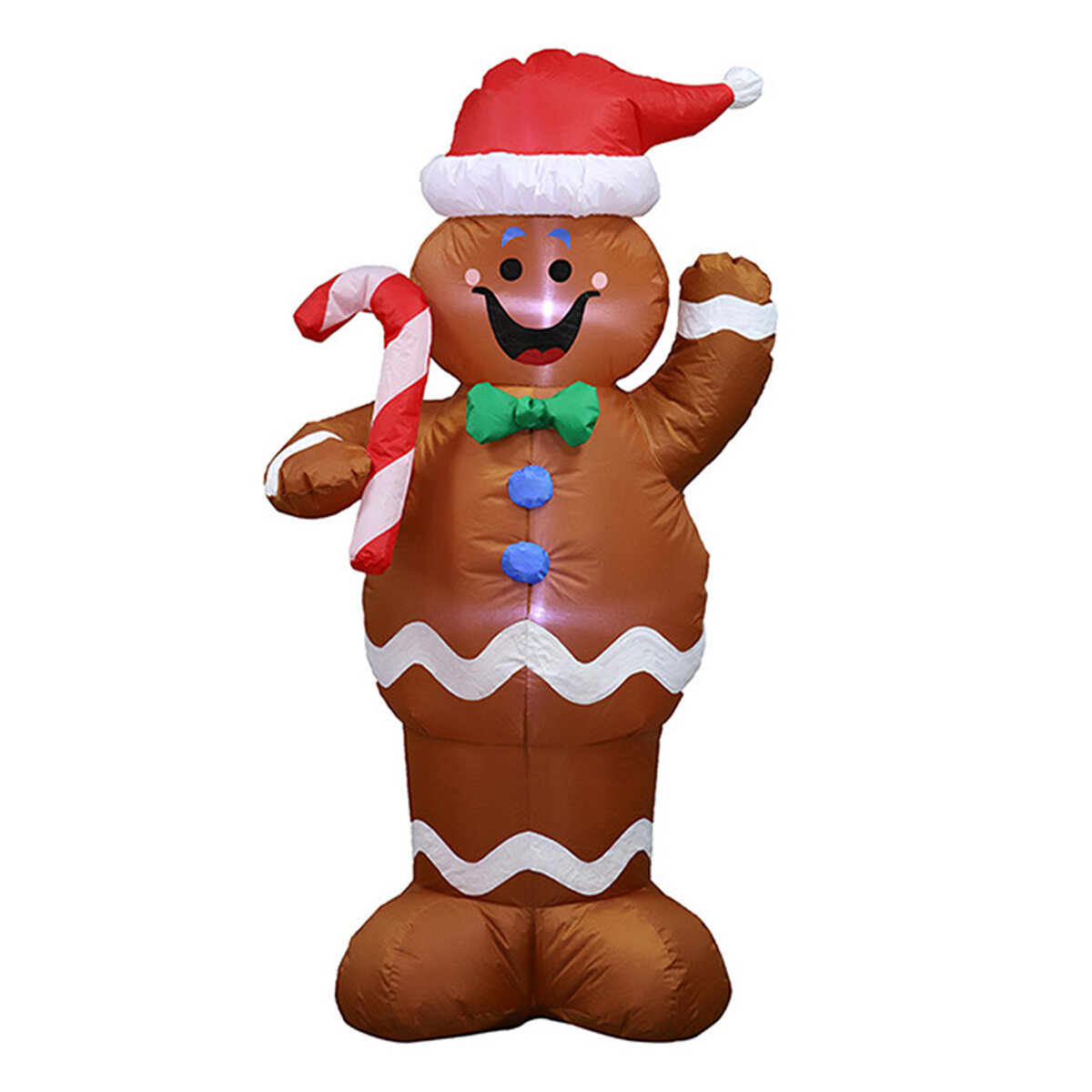 Opblaasbare 150 cm Gingerbread Man Waterdichte Polyester Stof LED Verlichting Speelgoed Voor Kerst H