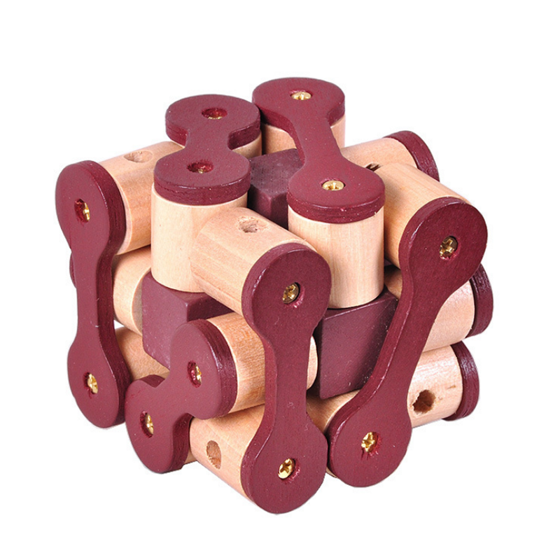 Klassiek houten speelgoed voor volwassenen Educatief speelgoed Kongming Lock Chain IQ Brain Teaser