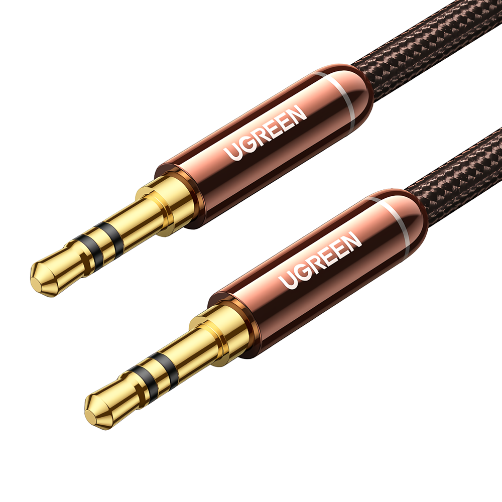 UGREEN 3.5mm Male naar Male Audio Kabel 1.5m Single Crystal Copper AUX Audio Kabel Koord Verzilveren