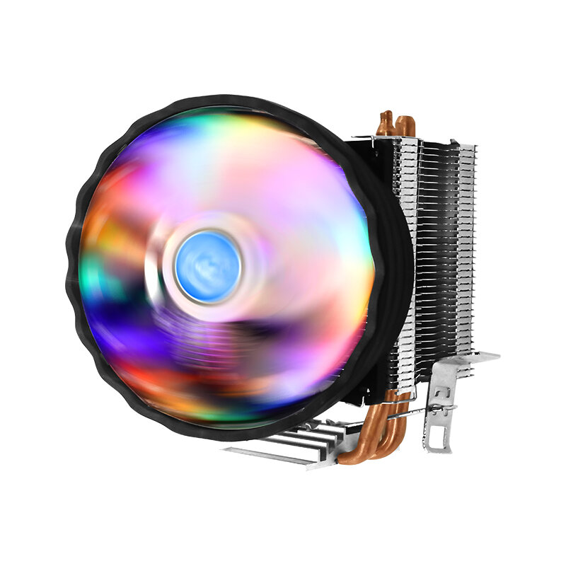 

V200 CPU Cooler Dual Heat Pipes Heatsink 4Pin Connector RGB Fans For Intel 775/1366/1151 And AMD FM1/FM2/AM3