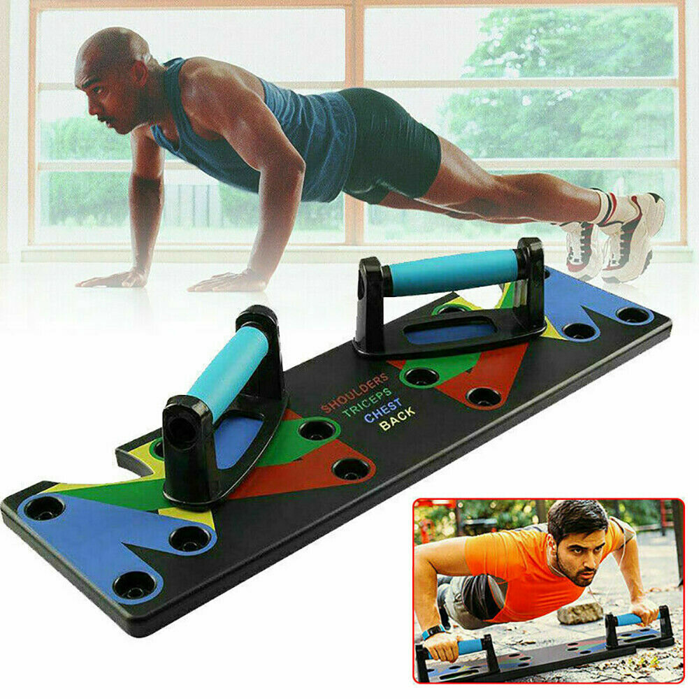 9で1多機能I字型プッシュアップスタンドフィットネススポーツ筋肉トレーニング腹部サポートプレート運動ツール