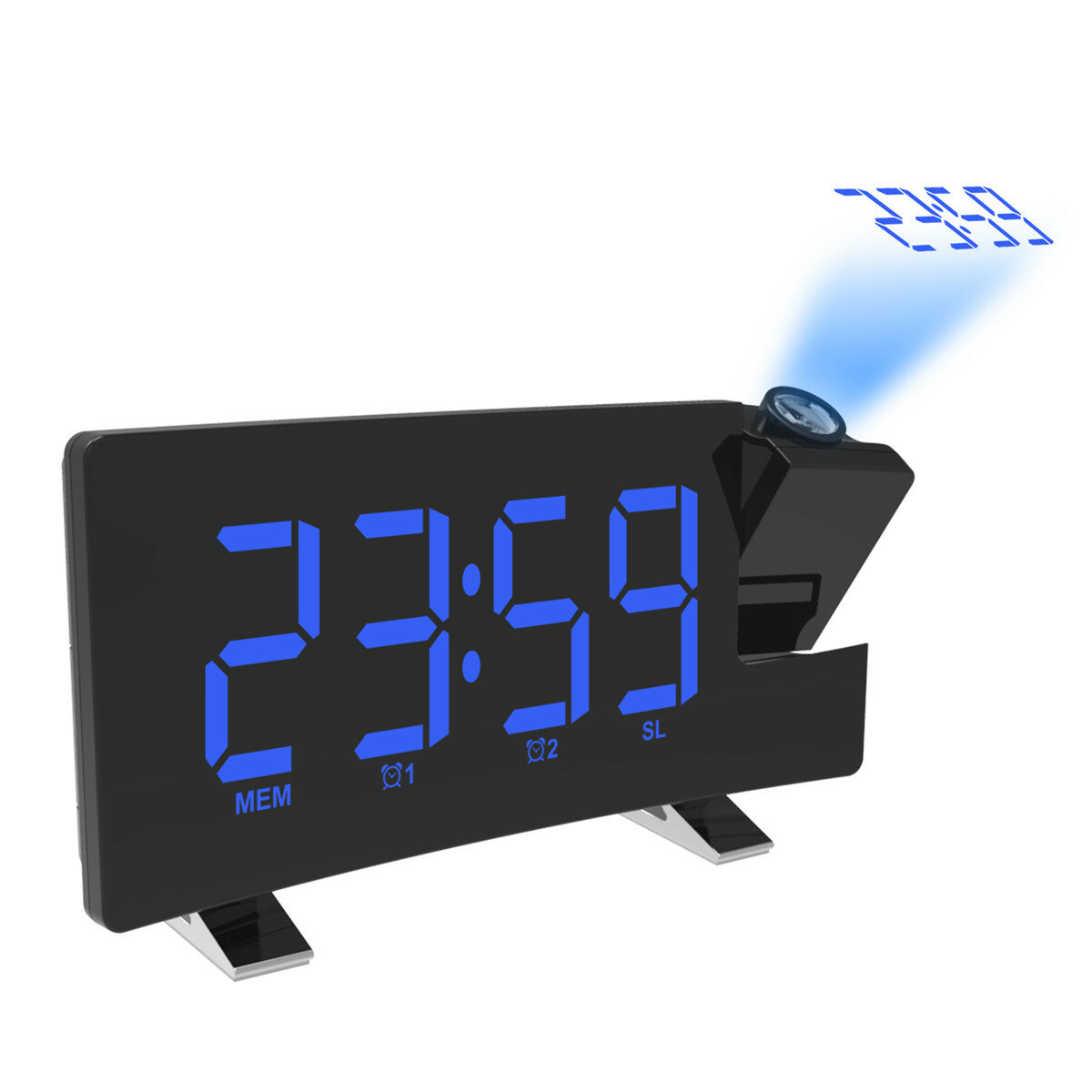Bakeey 8-inch LED Projection Alarm Charger Clock Radio Digital Clock Modern Office Bedroom Decoratio
