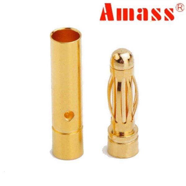 Amass 3.0mm Gold-Plateda?copper Banana Plug AM-1001B Male & Female
