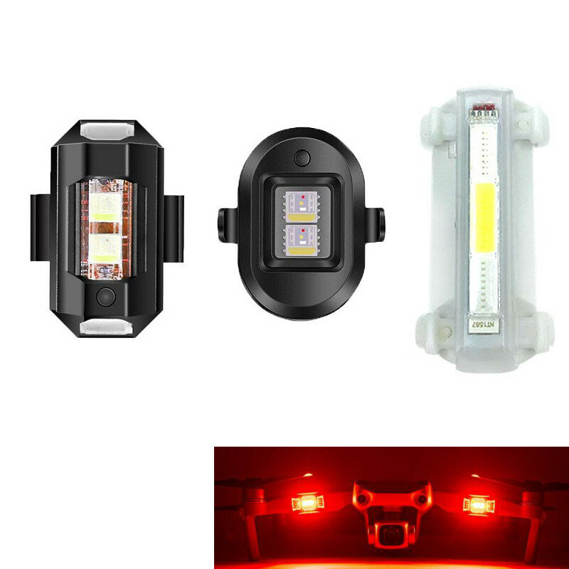 Imagen de FSum Luz de flash nocturna LED universal para vuelo, lámpara de señal de advertencia recargable, dispositivo anticolisió
