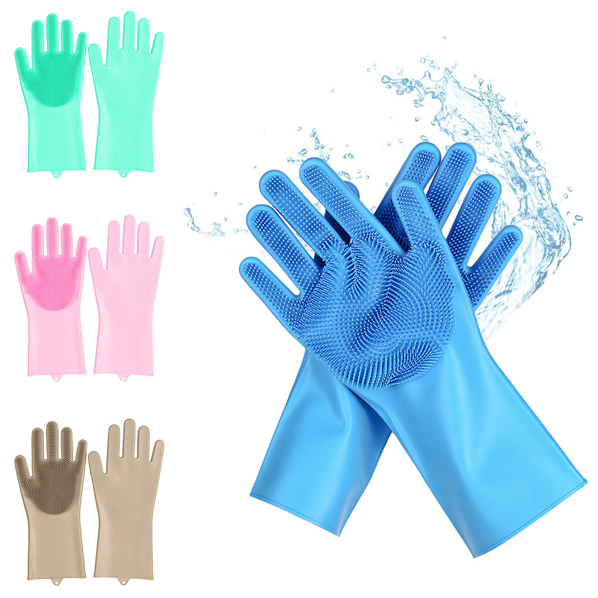 2 stks Magic Scrubber Siliconen Handschoenen Huisdier Keuken Afwassen Reinigingsproduct