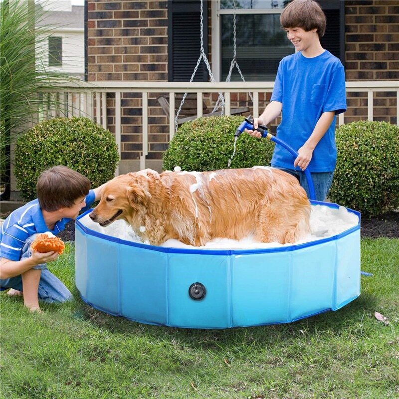 100*30?cm?Opvouwbare?Hond?Bad?Zwembad Huisdier Zwemmen Bad Kiddie Zwembad voor Honden Katten Kids Pu