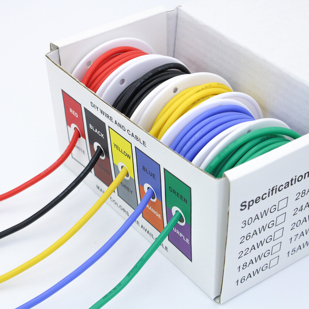 best price,flexible,silicone,wire,cable,colors,box,discount