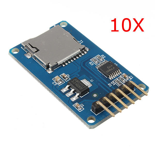10 stks Micro SD TF Card Memory Shield Module SPI Micro SD Adapter