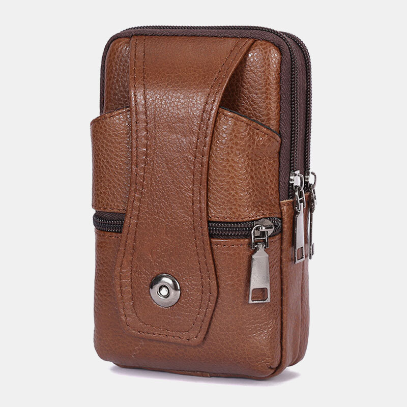 Men Durable Flap Magnetic Button Design Waist Bag Breathable Tasteless Belt Bag...