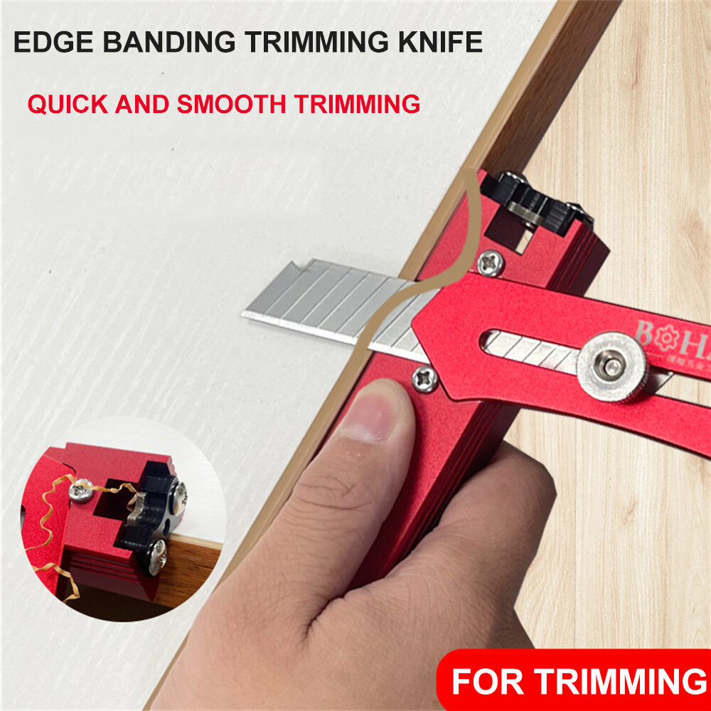 

Woodworking Edge Corner Planer Aluminum Alloy Edge Banding Arc Trimming Blade Planer Chamfering Fillet Scraper Deburring