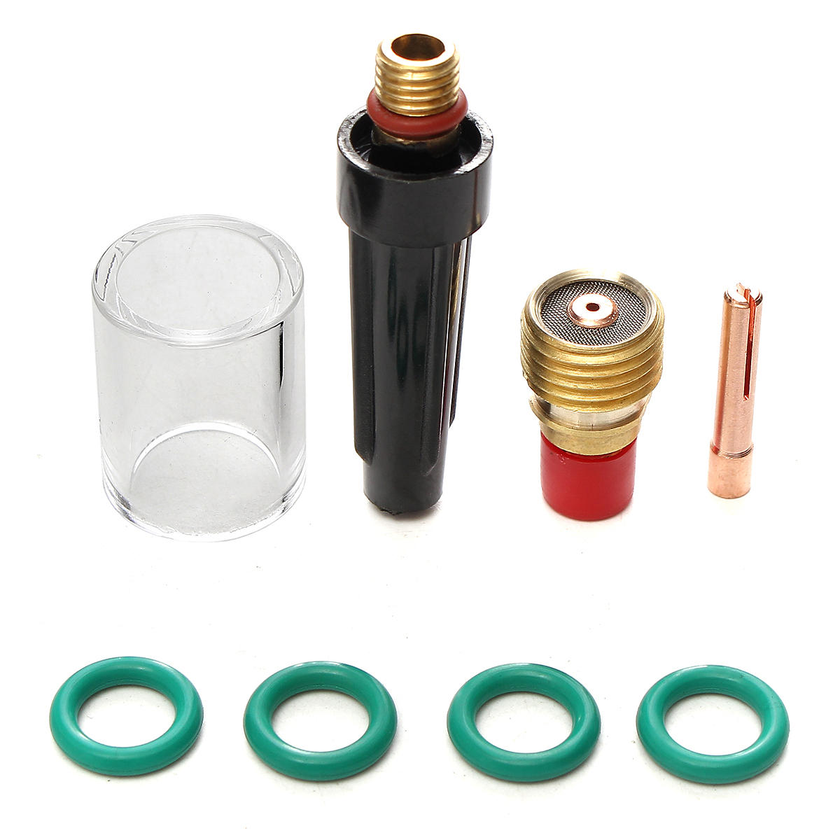 

8 PCS Welding Torch Gas Lens Glass Cup Kit For TIG WP-9/20/25 Series 0.04Inch