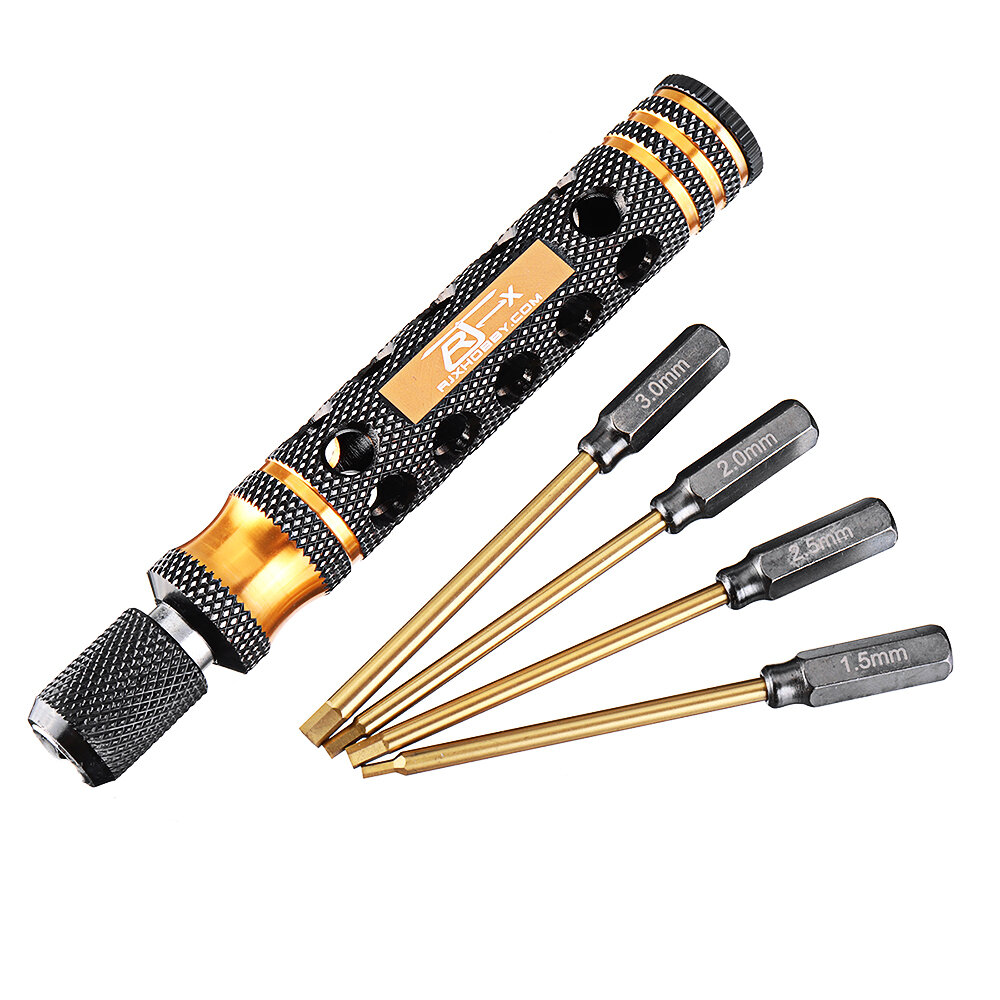 RJX 6.35mm 4 in1 Hex Screwdriver for RC Car Helicopter FPV Drone