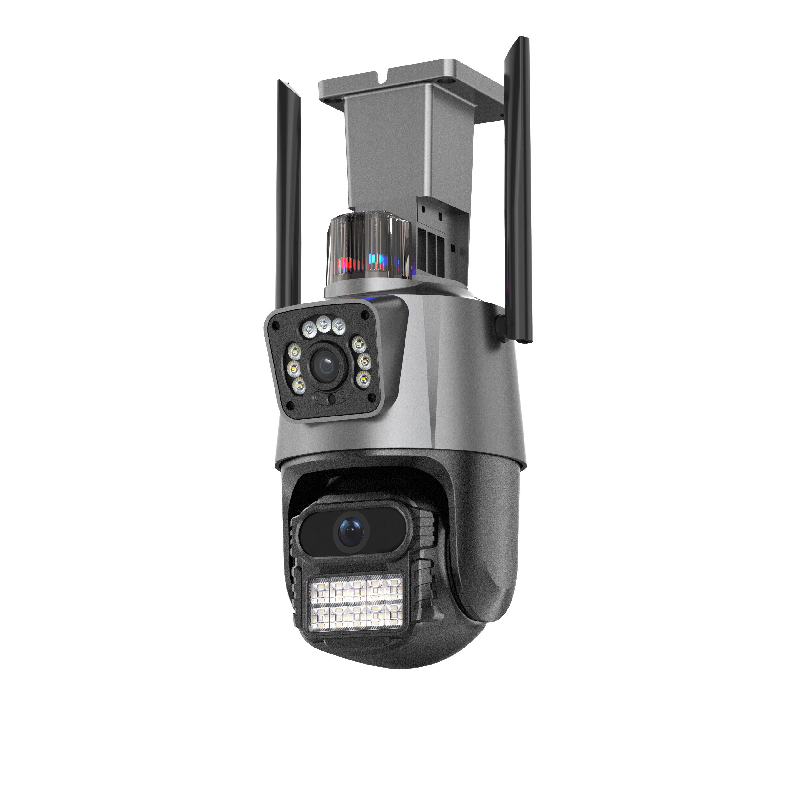 3MP+3MP Dual Lens Wifi Camera Outdoor Dual-Screen AI Auto Tracking PTZ IR Color Night Vision Onvif 2-Way Audio Surveilla