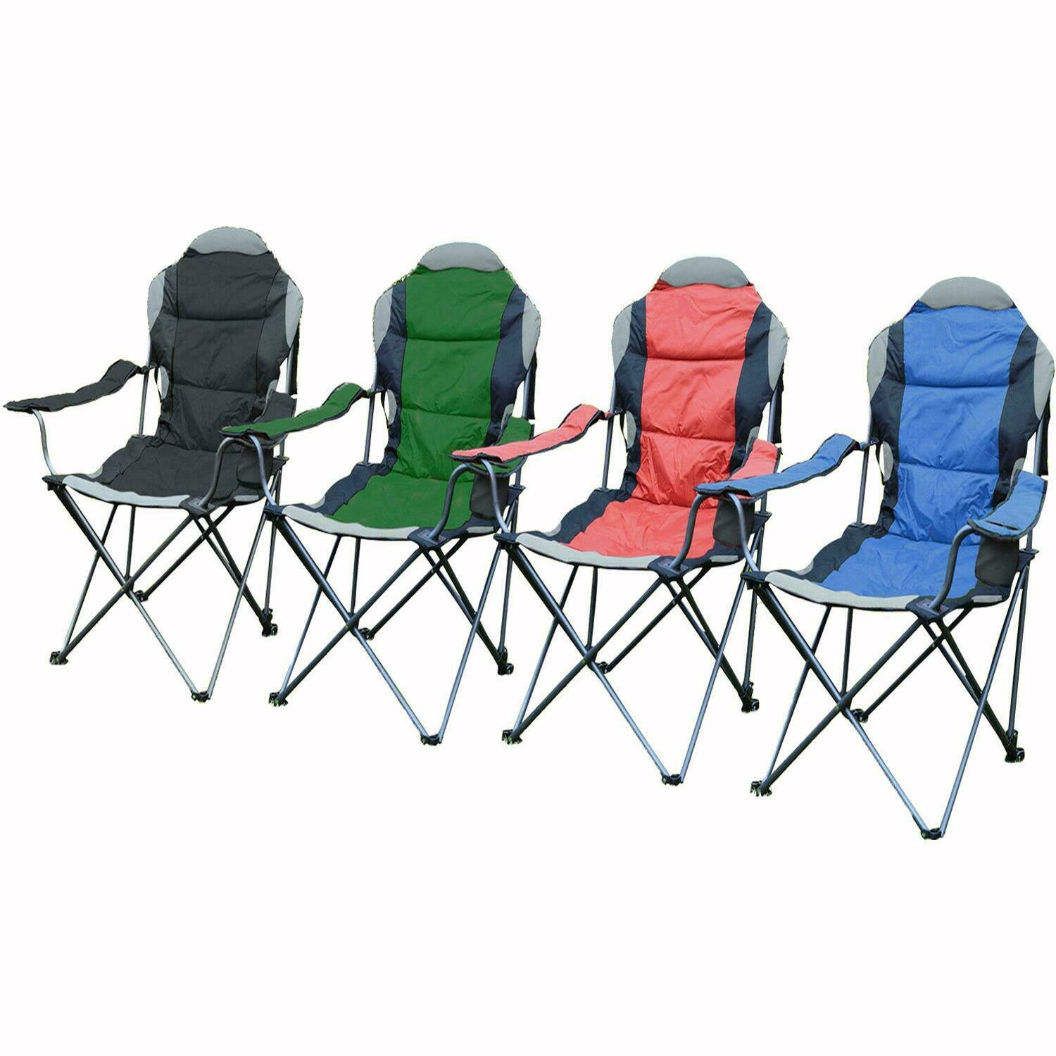 60x60x100CM Folding Camping Chair Heavy Duty Portable Fishing Chair Ultralight Beach Seat with Cup Holder