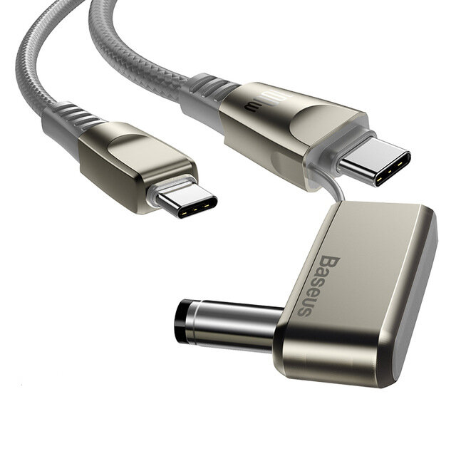 

Baseus 2 в 1 100 Вт 5A Кабель USB-C - USB-C PD3.0 / USB-C - DC Кабель BPS для быстрой зарядки и передачи данных для ноут