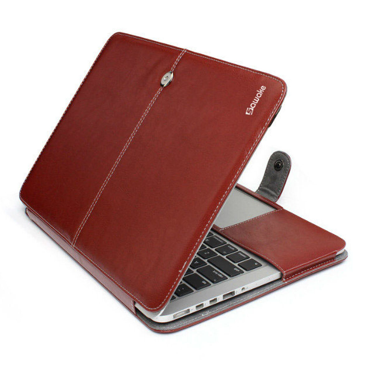 Sawaker voor 13 "Apple Macbook-beschermhoes PU-lederen MacBook-hoes / antikras / nauwkeurige gatposi