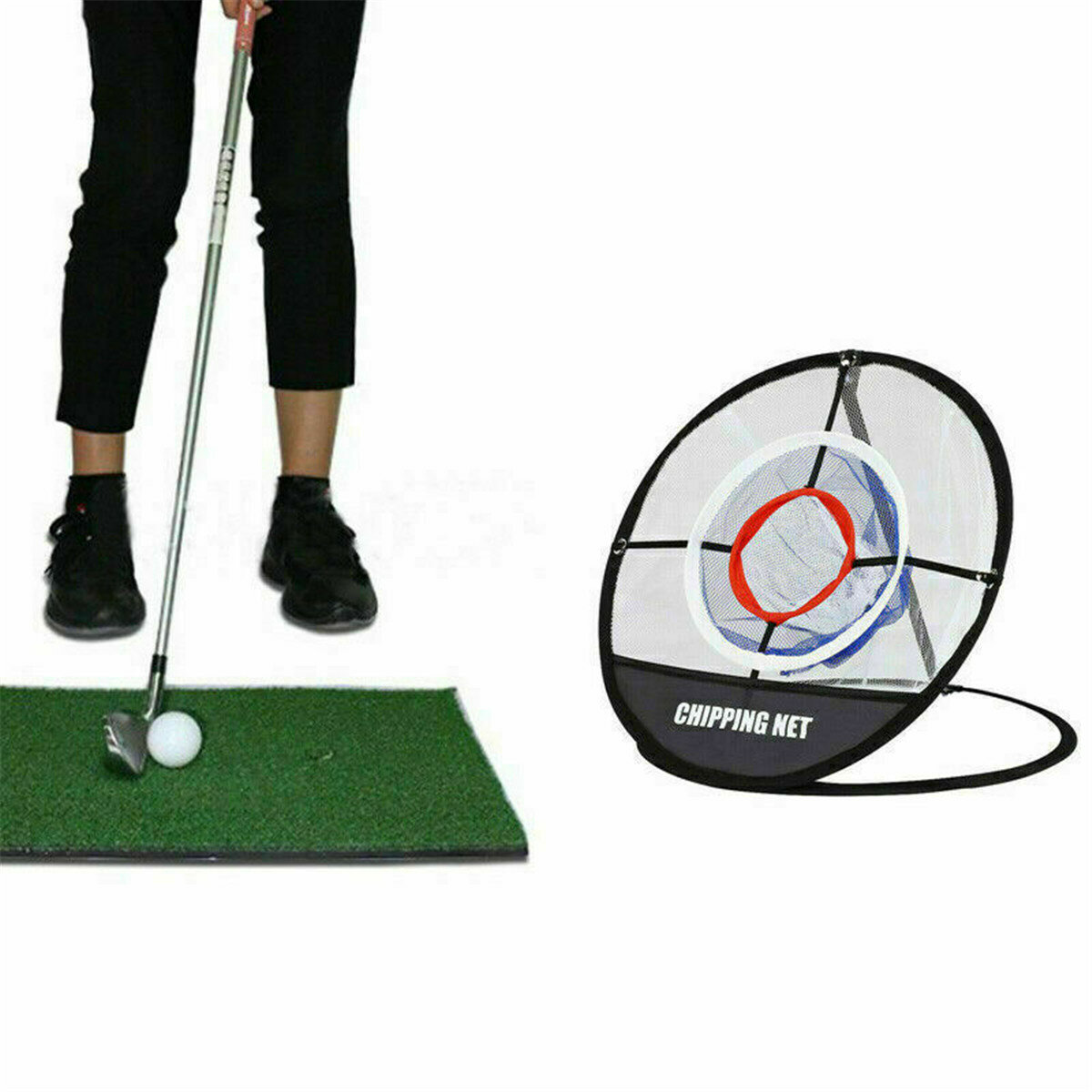

Pitching Chipping Cages Golf Net Mats Indoor Practice Training Aids Easy Outdoor Tools