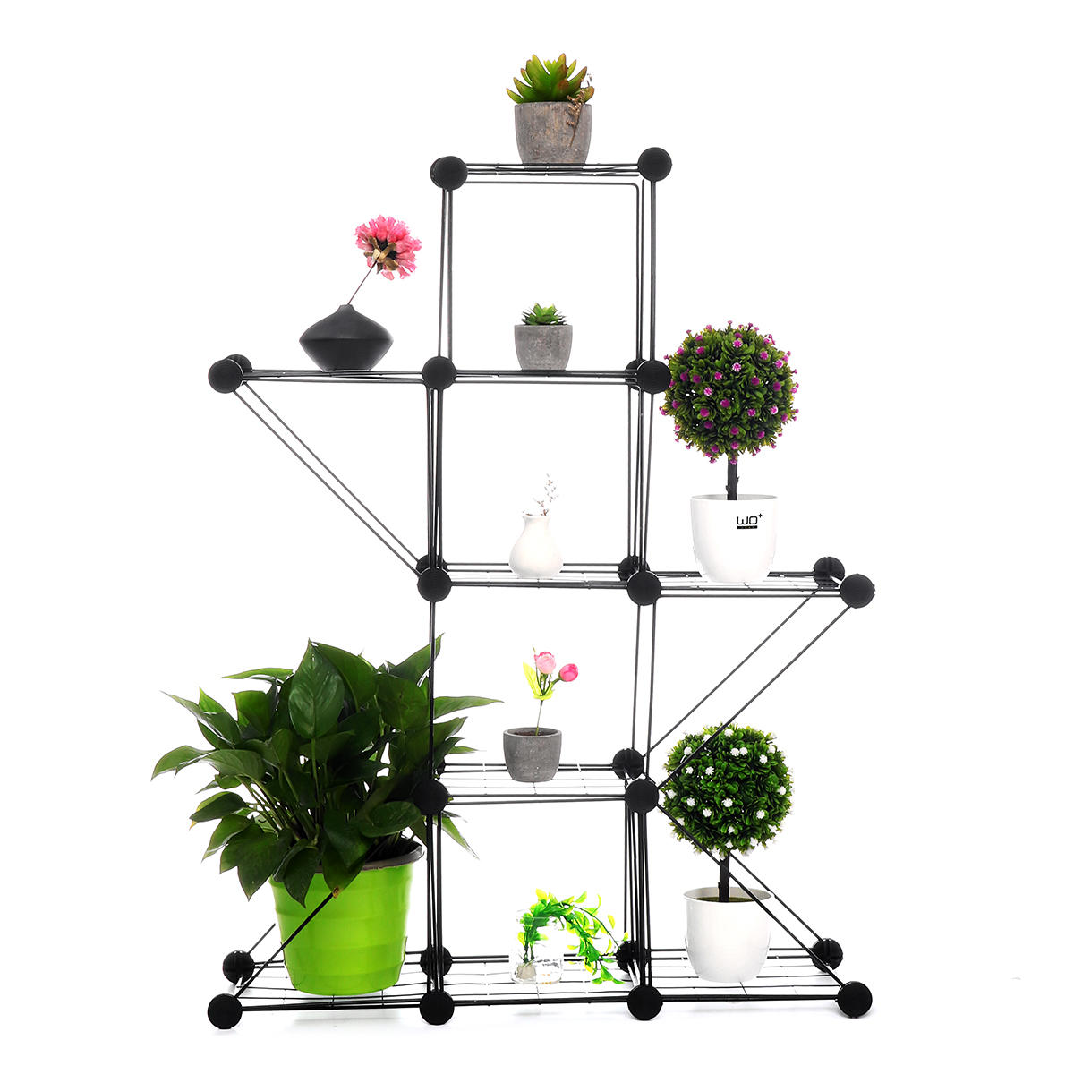 66*22*86 cm Balcony Metal Flower Plant Standing Rack Foldable Corner Shelf Display Save Kitchen Storage Organizer Holder