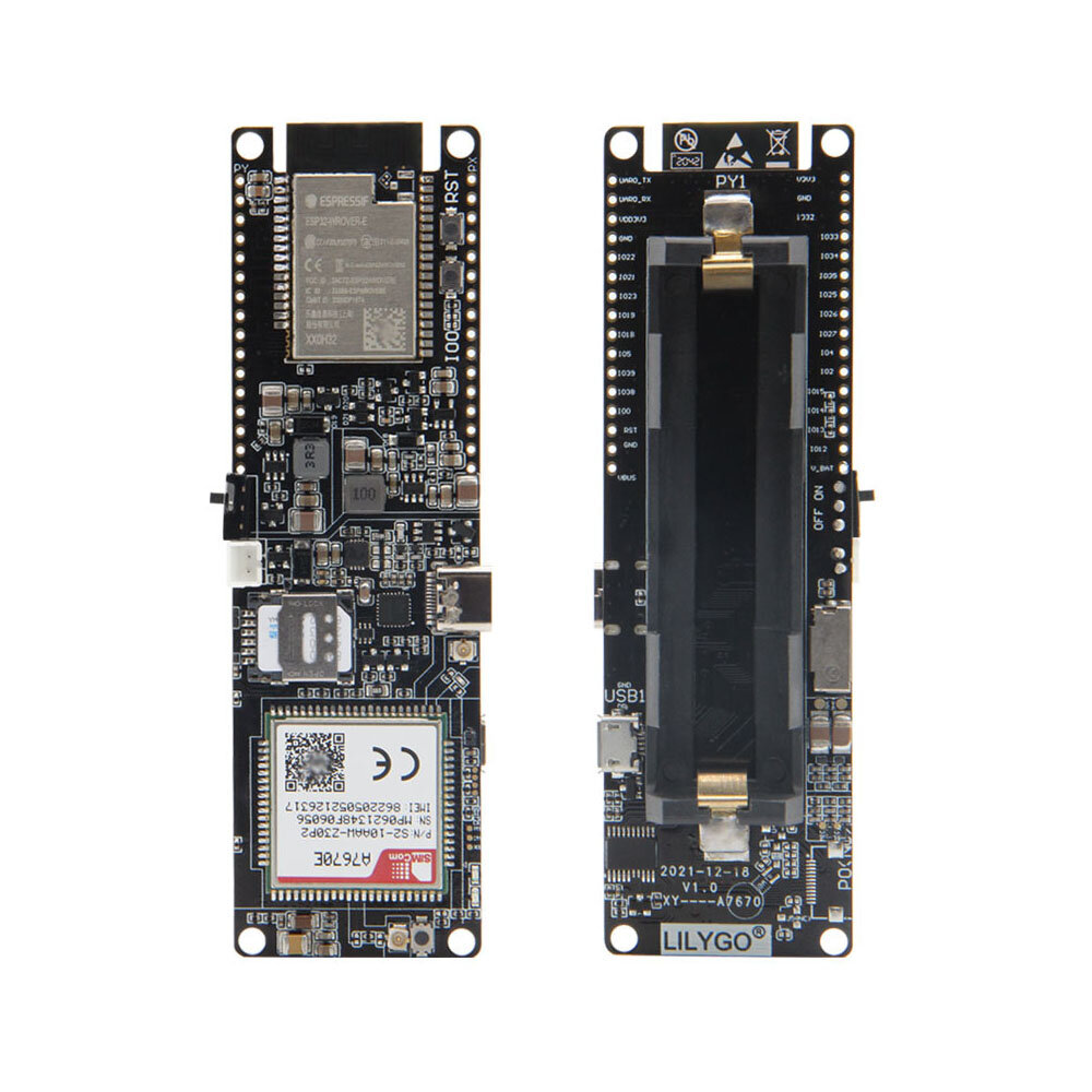 LILYGO? TTGO T-SIM A7670E R2 Draadloze module ESP32 Chip 4G LTE CAT1 MCU32 Development Board-onderst