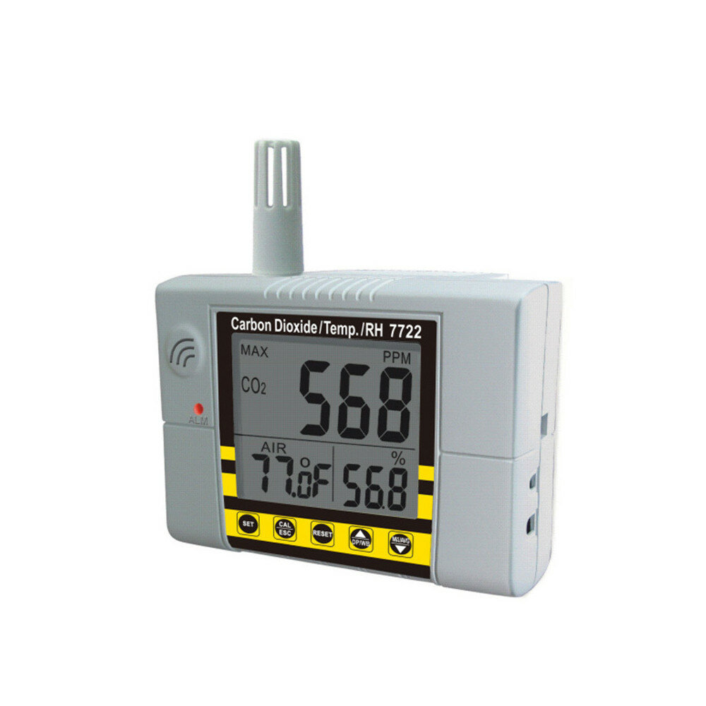 

Carbon Dioxide Detector AZ7722 Wall-mounted Temperature and Humidity Industrial Breeding Gas Alarm