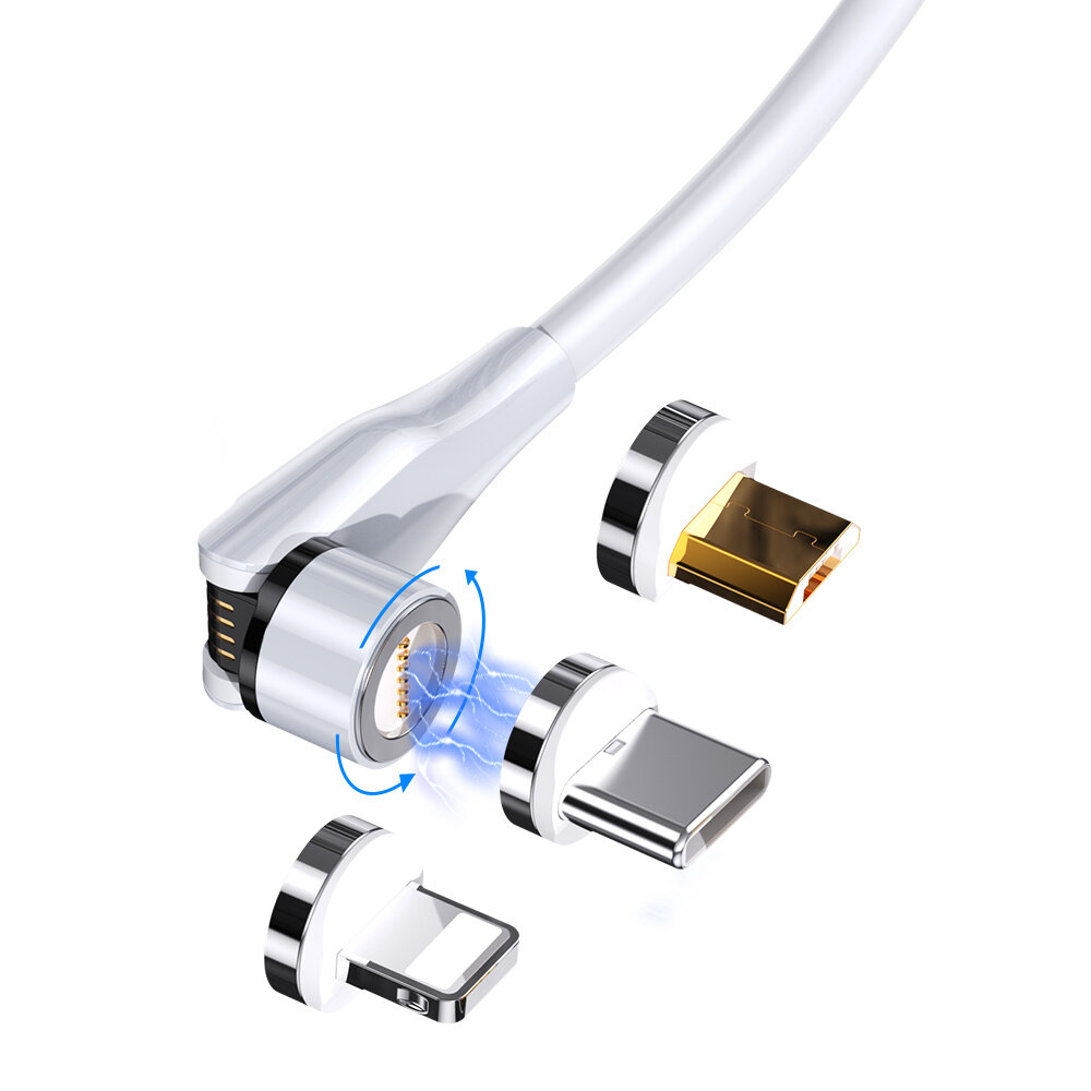 Baekeey 540 ? roterende magnetische kabel Micro USB Type C oplaadkabel voor Samsung Galaxy Note S20 