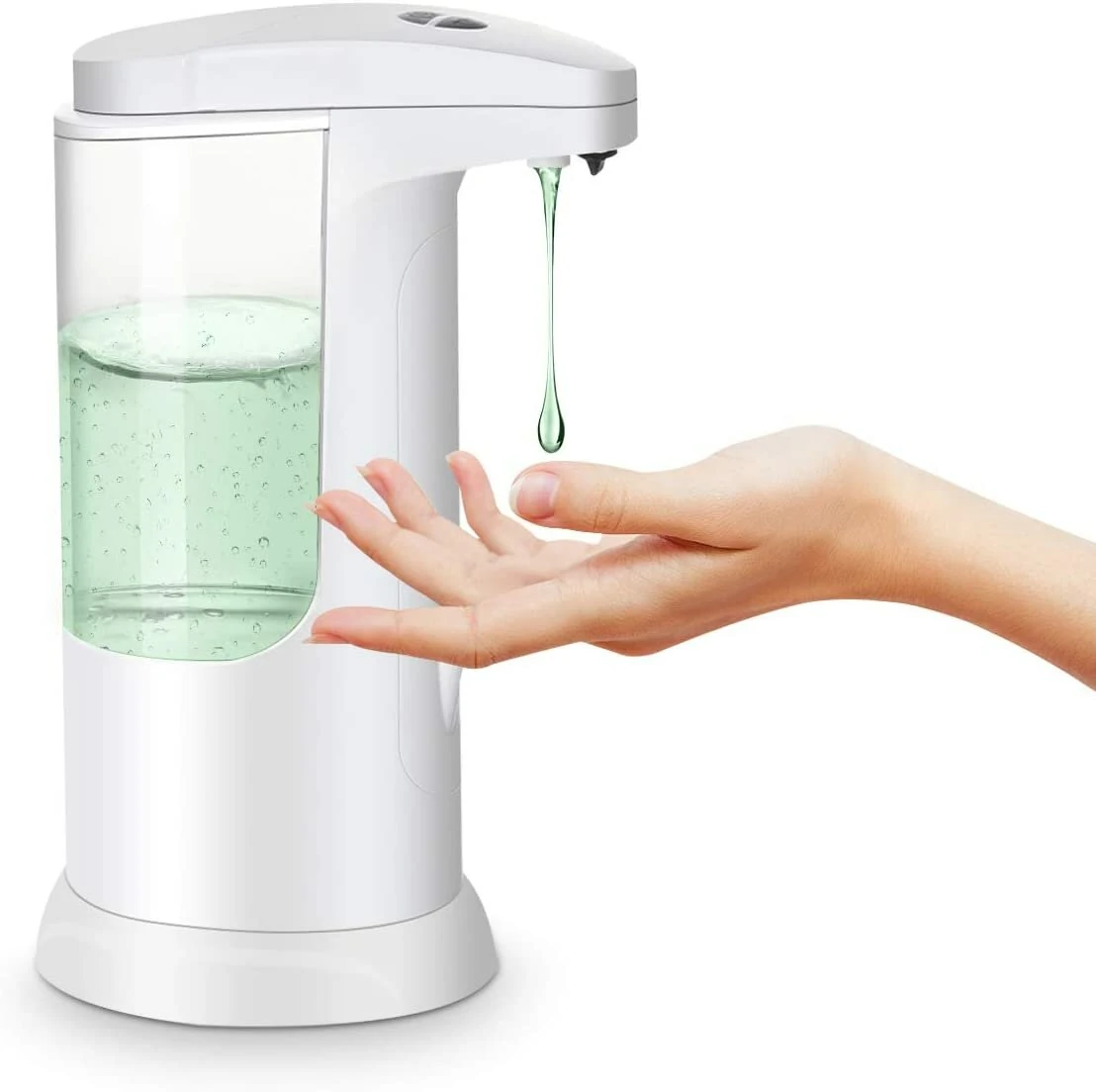 MECO ELEVERDE Automatic Soap Dispenser 3 Adjustable Modes Soap Quantity Non-Contact Electric Disinfectant Dispenser with Screen Display for Office Hotel Restaurant School (370 ml) - Off White