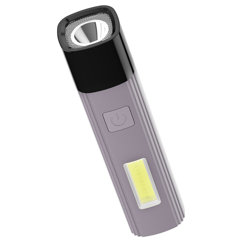 XANES? Dubbel licht LED+COB Mini Zaklamp Mobiele telefoon Power Bank USB-C Oplaadbare SOS Outdoor Su