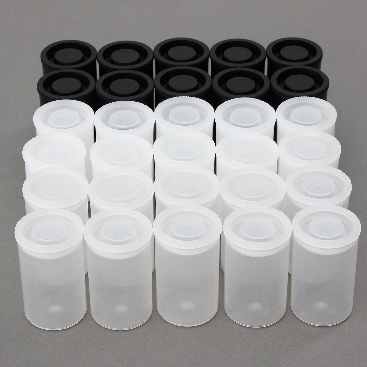 10st lege zwarte witte fles 35mm film blikjes bussen containers voor Kodak Fuji