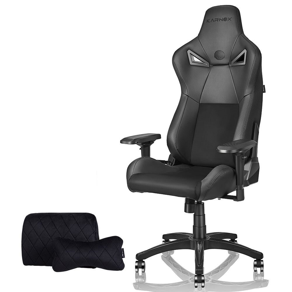 Karnox Legend BK Suede Gaming Chair 155°Max Reclining 2.0 PU leather 4D Adjustable Armrests Headrest & Lumbar Pillows fo