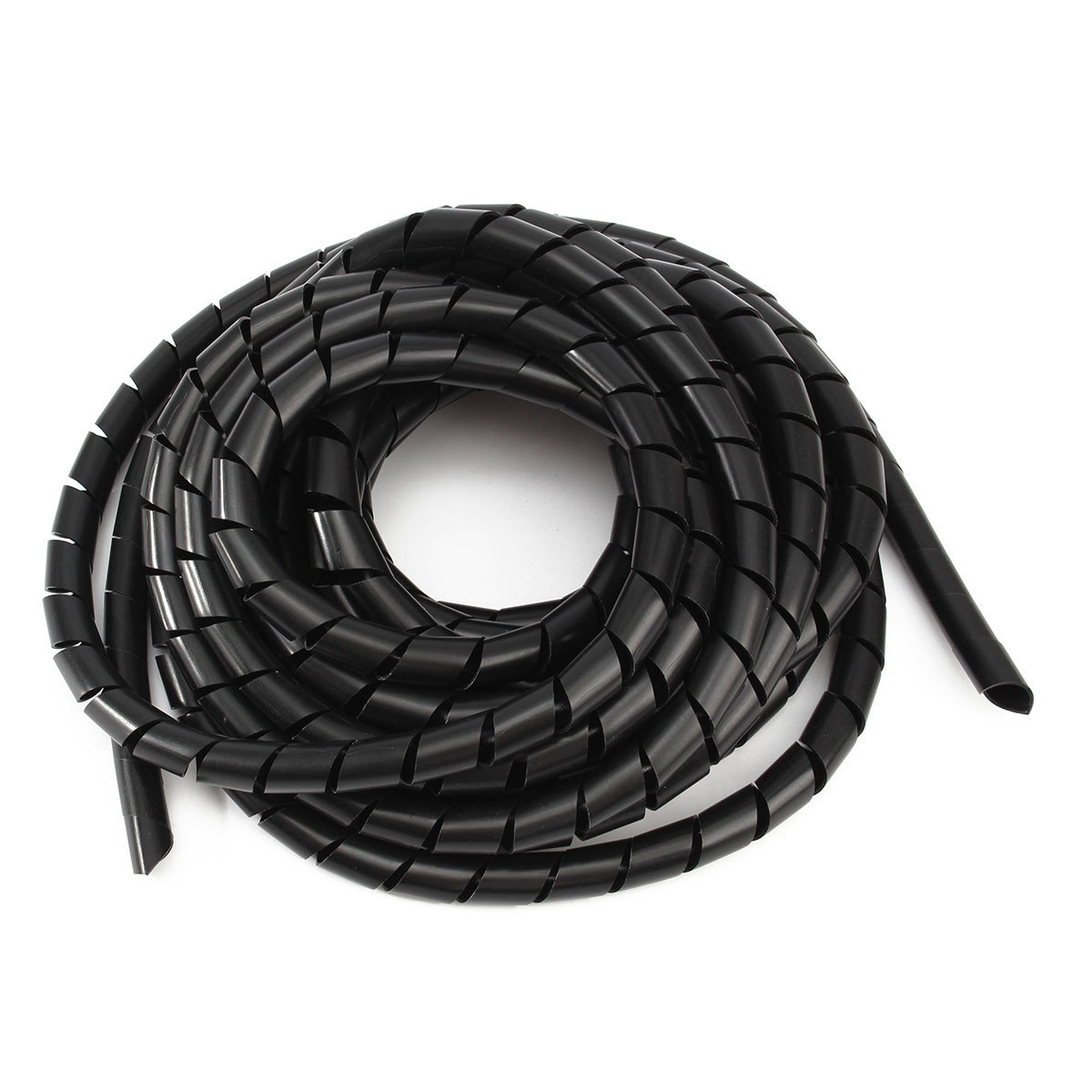 sourcingmap Spiral Wire Wrap Cable Wrap Cord 30mm x 1m Black PE Polyethylene Tubing for Computer Cable 