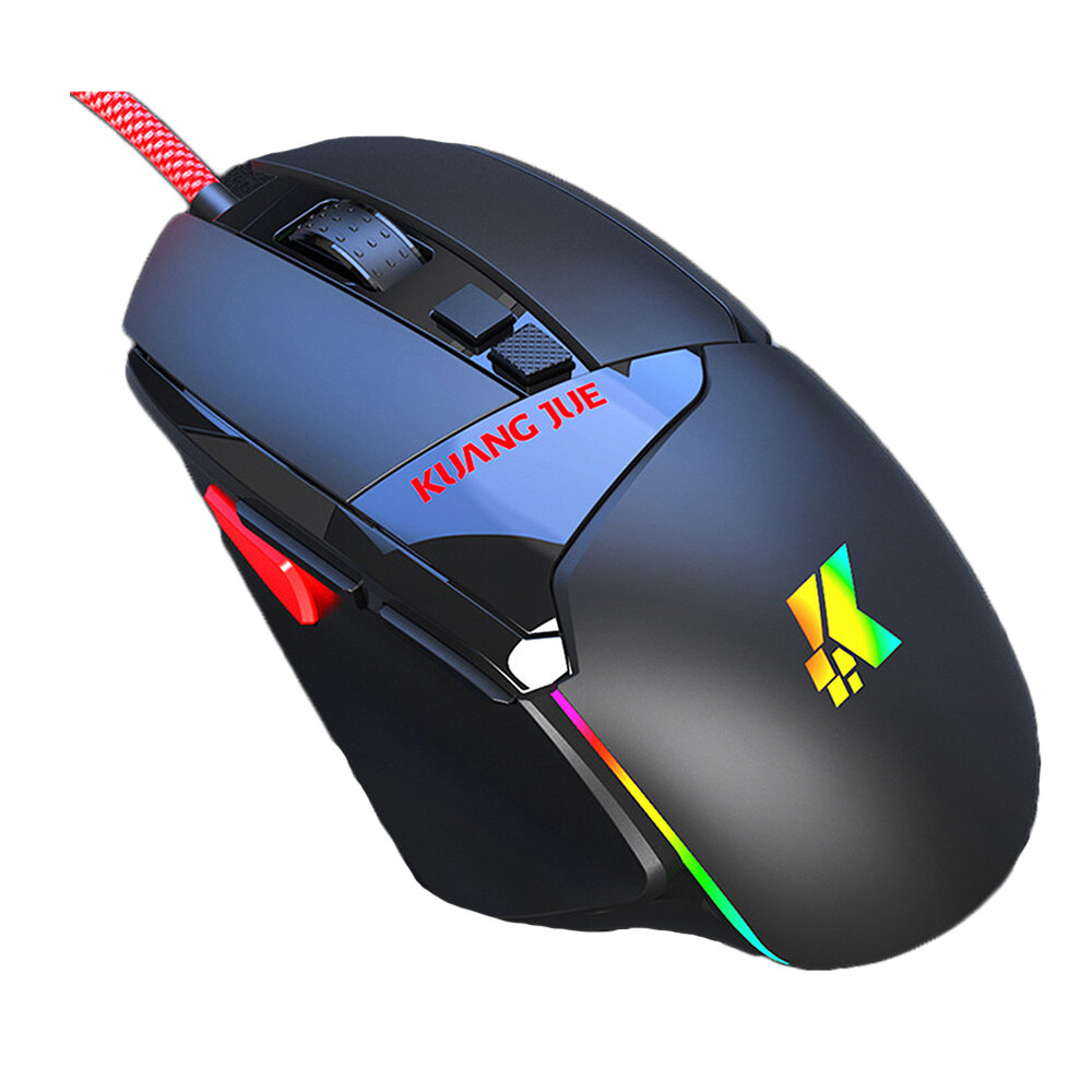 

GK430 Wired Gaming Mouse Adjustable 800-7200DPI RGB Colorful Light 125Hz Optical Sensor 20G Acceleration 150 IPS Gaming