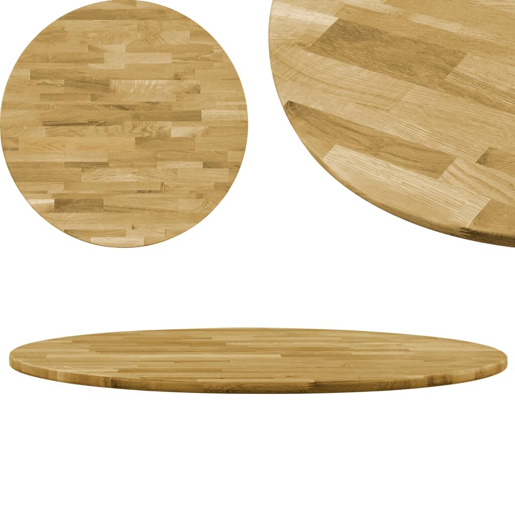 Desk Top Solid Oak Wood Round 0.9