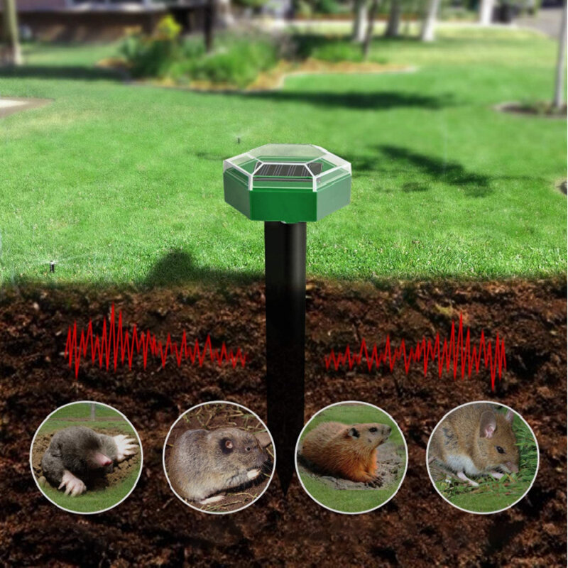 

Solar Powered Ultrasonic Sonic Mouse Mole Pest Rodent Repeller Repellent Yard Led Light Repeller Outdoor Lamp Yard Garde