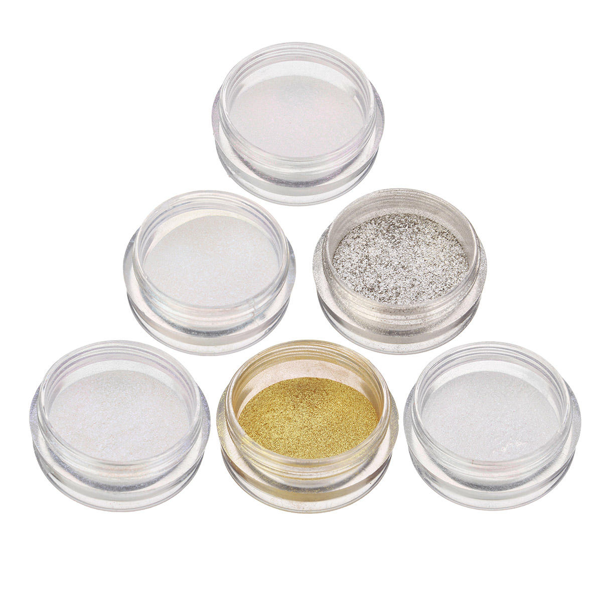 6 Colors Shining Metallic Nail Powder Glitter Shimmer Sequins Chrome Dust Pigment Manicure