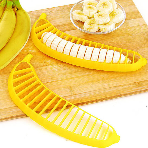 Banana Slicer Banana Cutter Chopper Fruit Salad Sundaes Chopper Kitchen Fruit Tool Salad Accessory