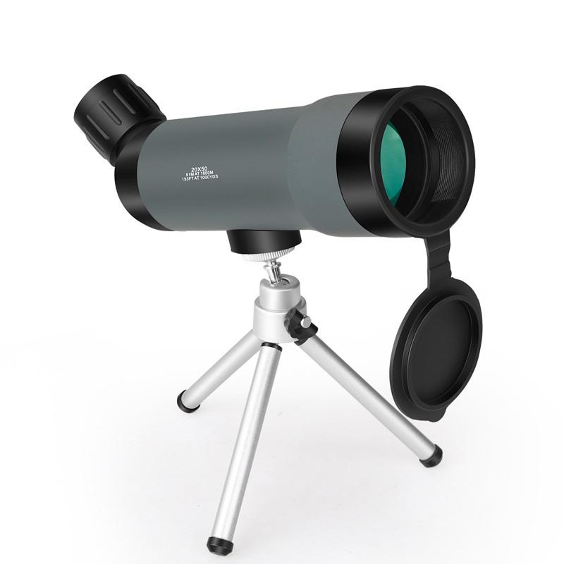 BIJIA Portable 20x50 Telescope HD Zoom Spotting Scope com Tripé Outdoor Hunting Birdwatching